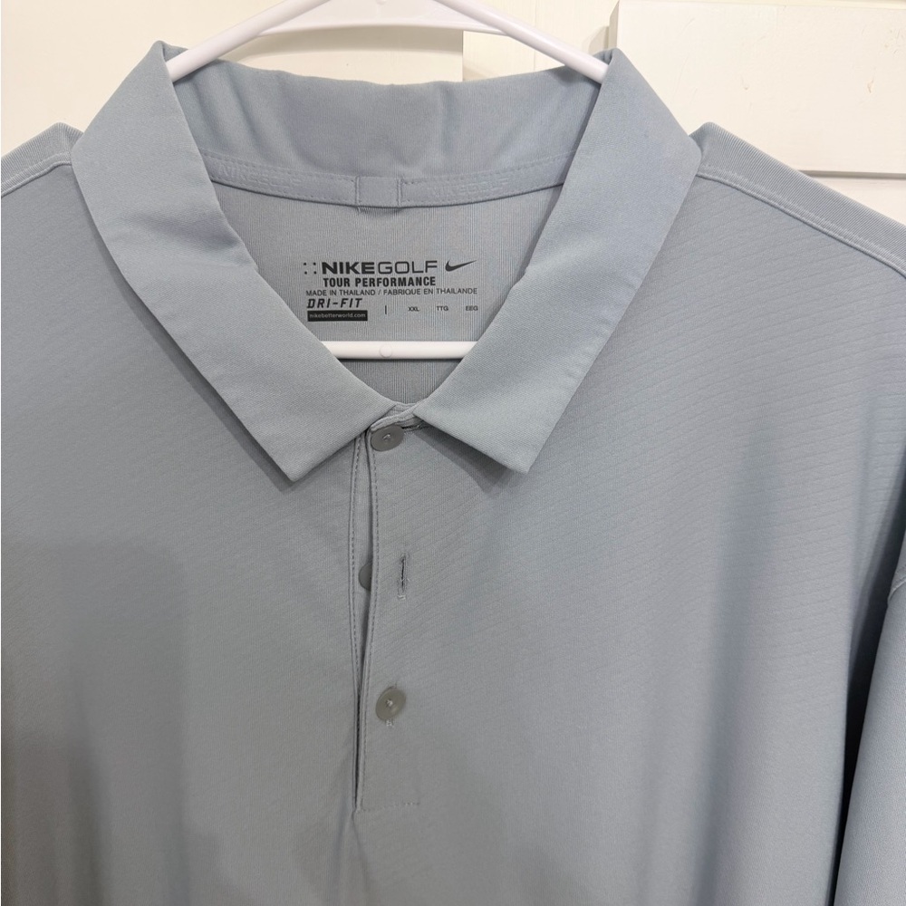 Nike Men's Light Gray Polo Shirt
